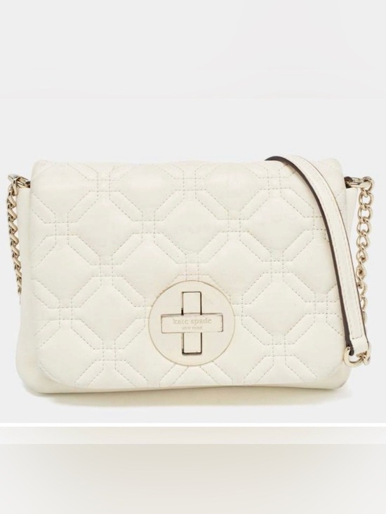kate spade Handbags - Kate Spade Astor Court Naomi Quilted Cream Crossbody chain strap Bag